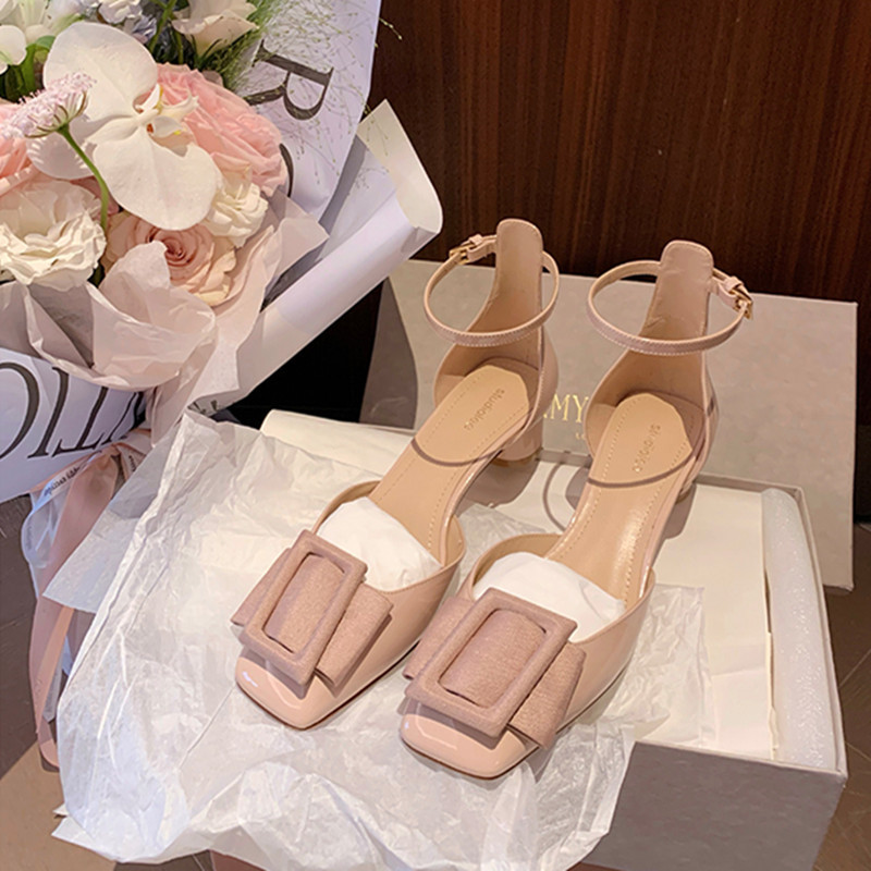 Women's Casual Square-toe Peep-toe Sandals photo 5
