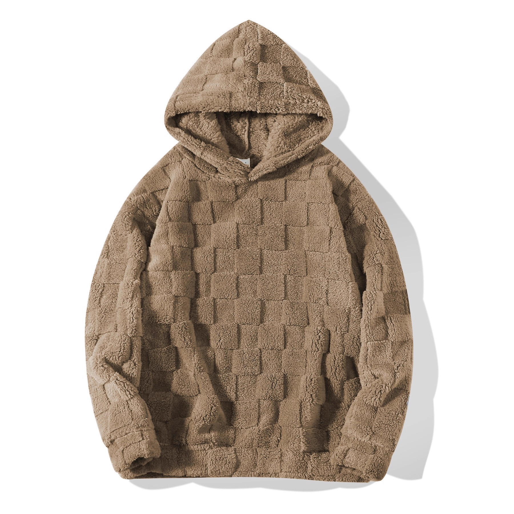 Men's Plaid Loose-fit Hooded Sweatshirt photo 7