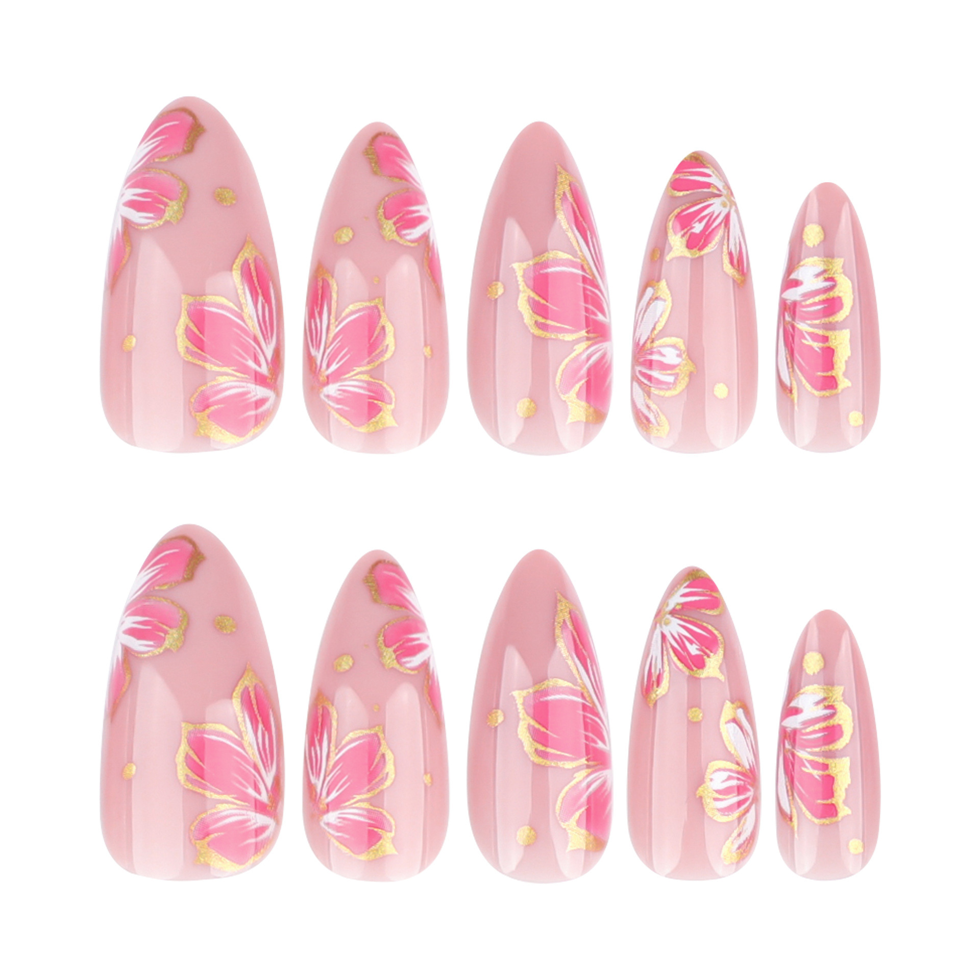 Detachable Short Almond-shaped Nail Tips For Manicure photo 4