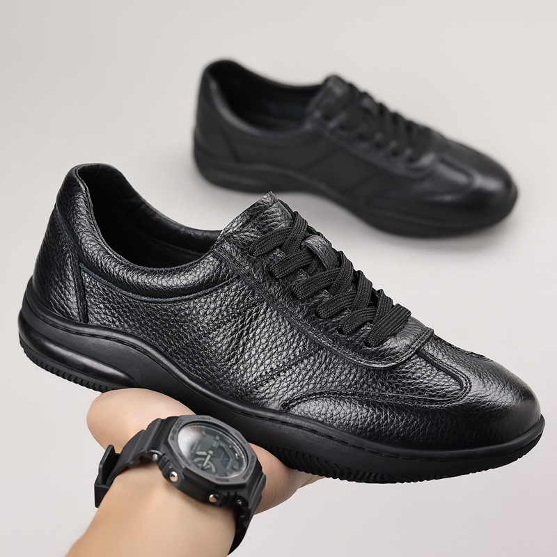 Mens Casual Leather Shoes Breathable Genuine Leather Shoes For Men photo 7