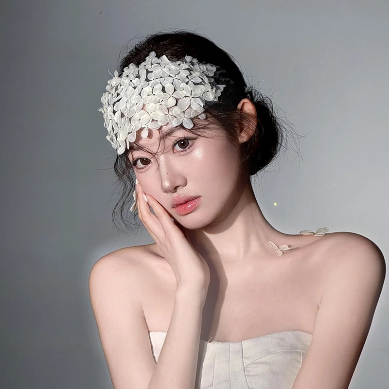 White Half Garland Headband Hair Band Head Accessories photo 2