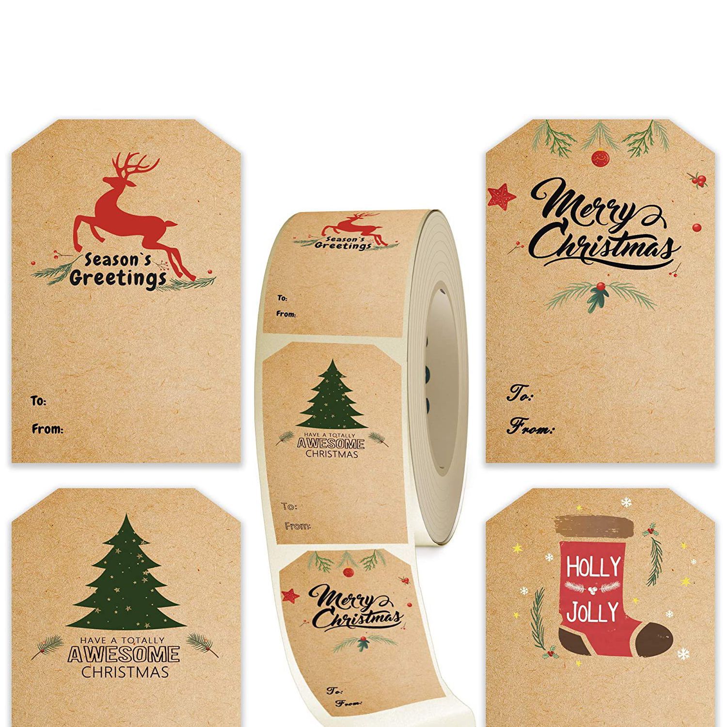 Roll Stickers Christmas Holiday Decoration Gift Series photo 2