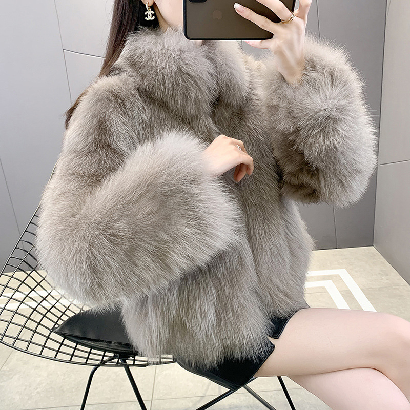 Fashionable Fur Coat For Women Short And Thickened Internet-famous Fluffy Coat photo 1