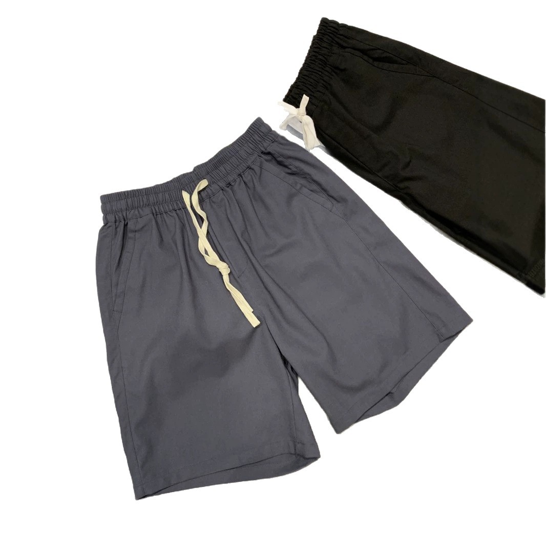 Breathable Solid-Color Casual Men's Drawstring Shorts photo 2