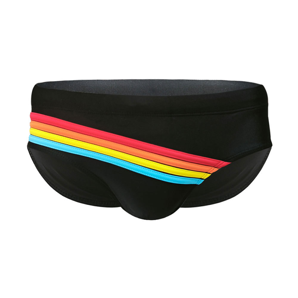 Triangular Three-dimensional Rainbow Swim Trunks Simple Stylish And Form-fitting photo 4