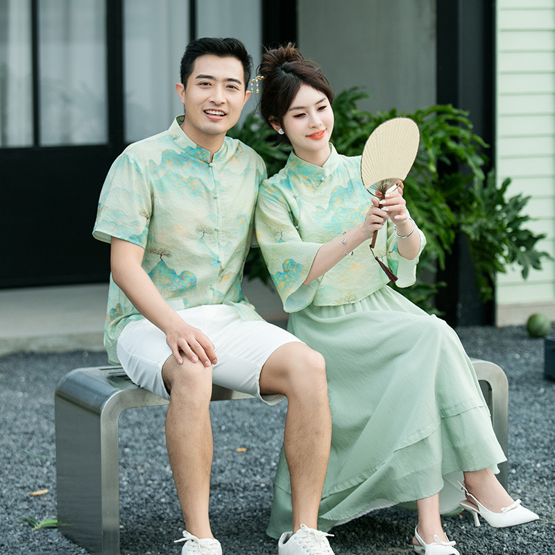 Parent-child Leisure Chinese Style Cheongsam Suit photo 7