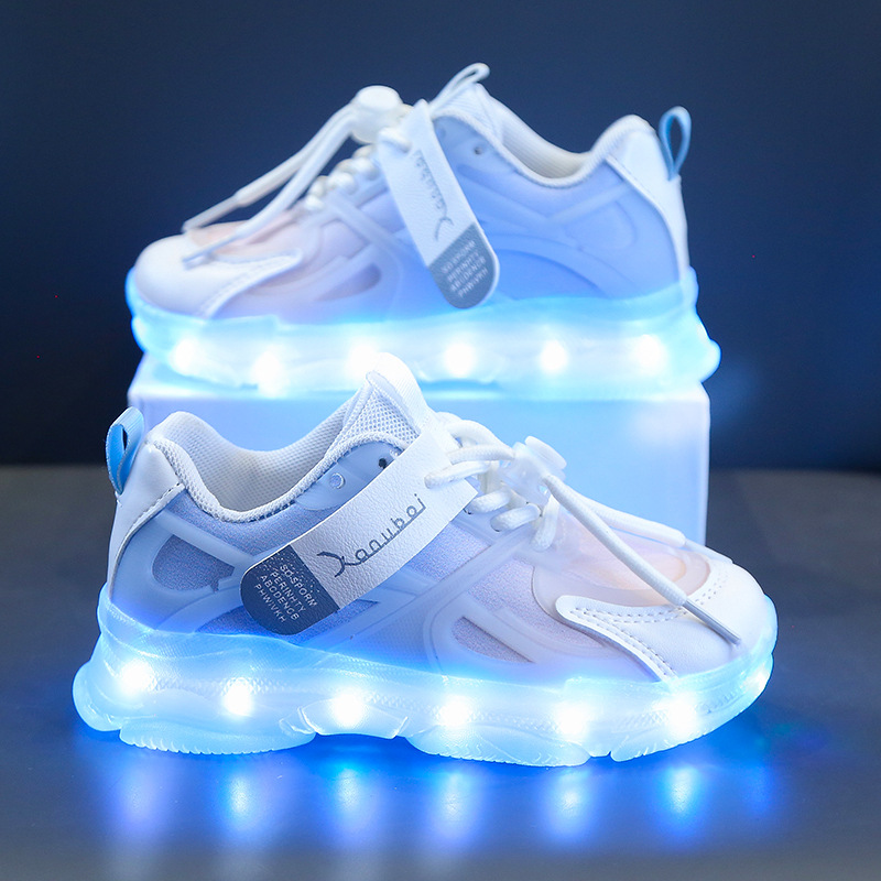 Rechargeable Glowing Shoes Colorful Light-Up Kids Shoes photo 2