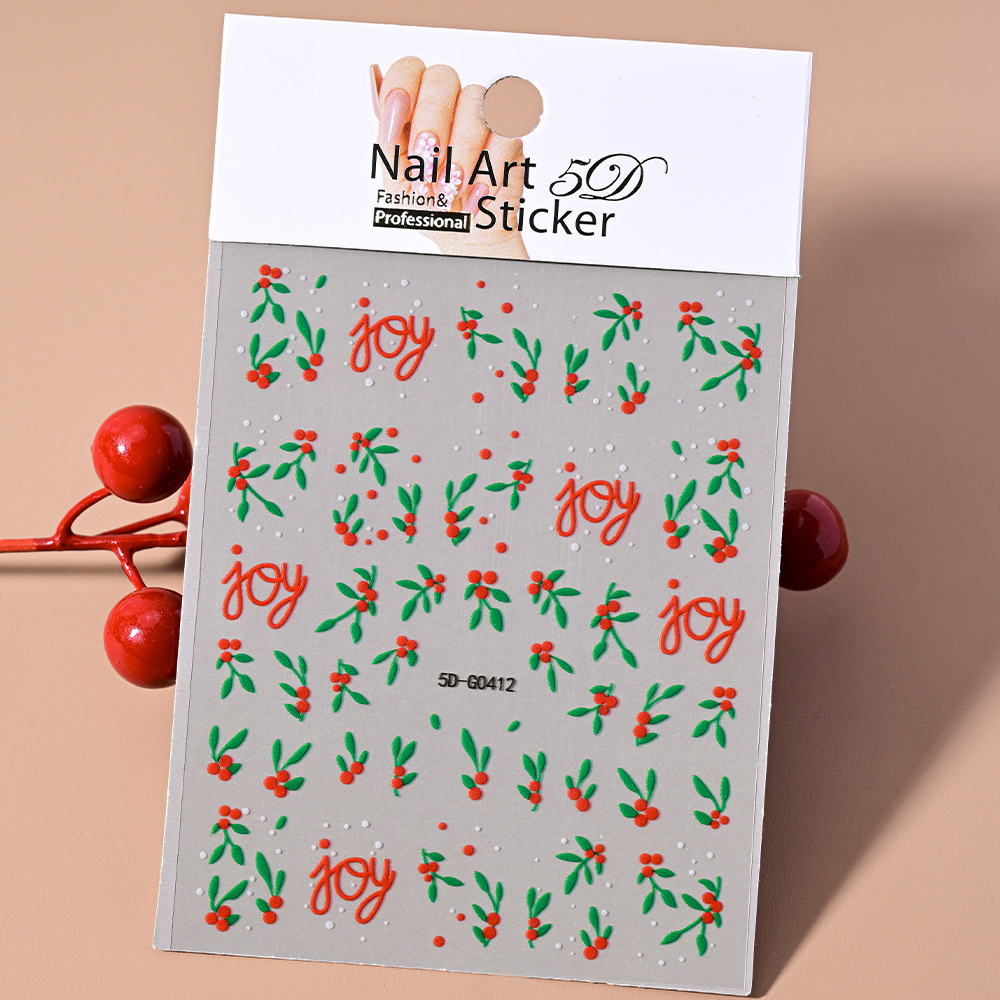 5D Embossed Nail Art Stickers photo 2