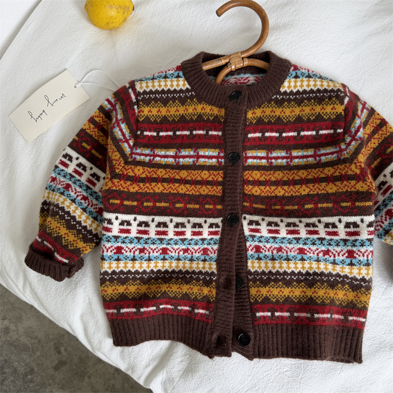 Baby Cardigan Vintage-style Wool Coat photo 2
