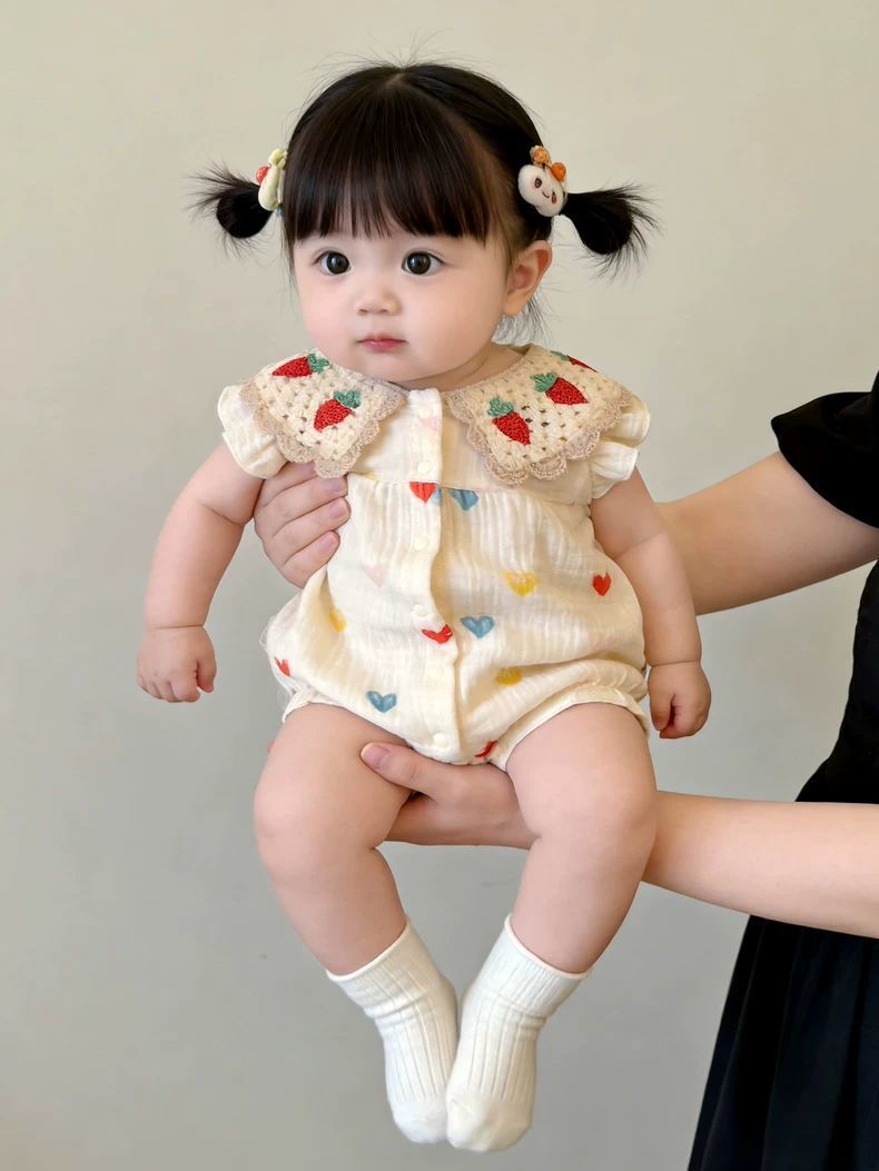Summer Cotton Breathable Baby Onesie photo 2