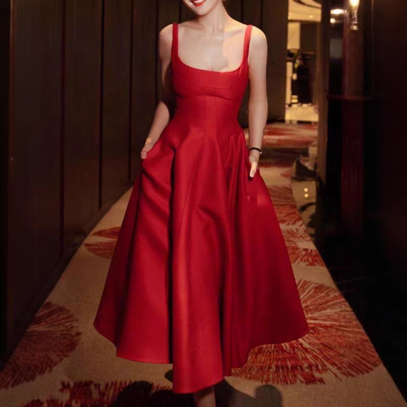 French Style Sleeveless Camisole Dress - Women's Slim Fit Minimalist Summer Short Dress photo 7