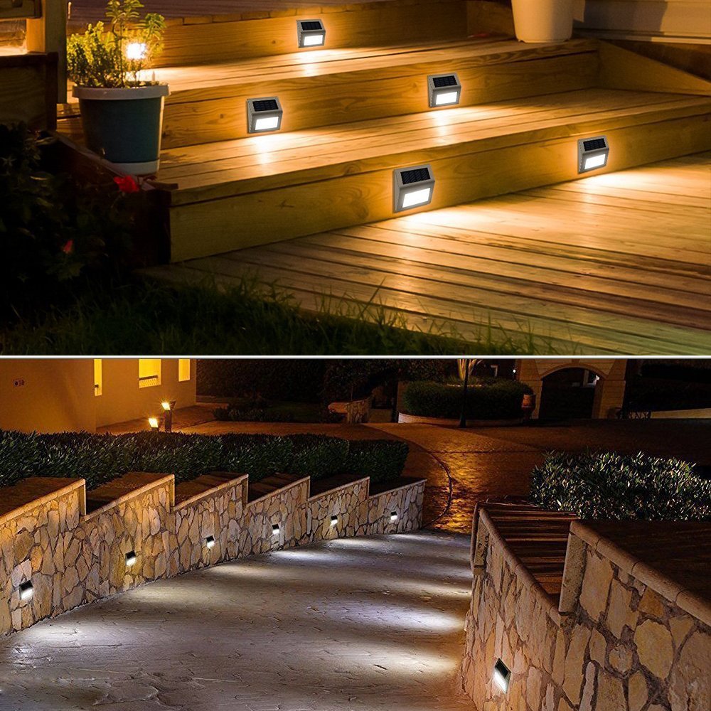 Waterproof Solar Flower Step Light Outdoor Stainless Steel photo 1