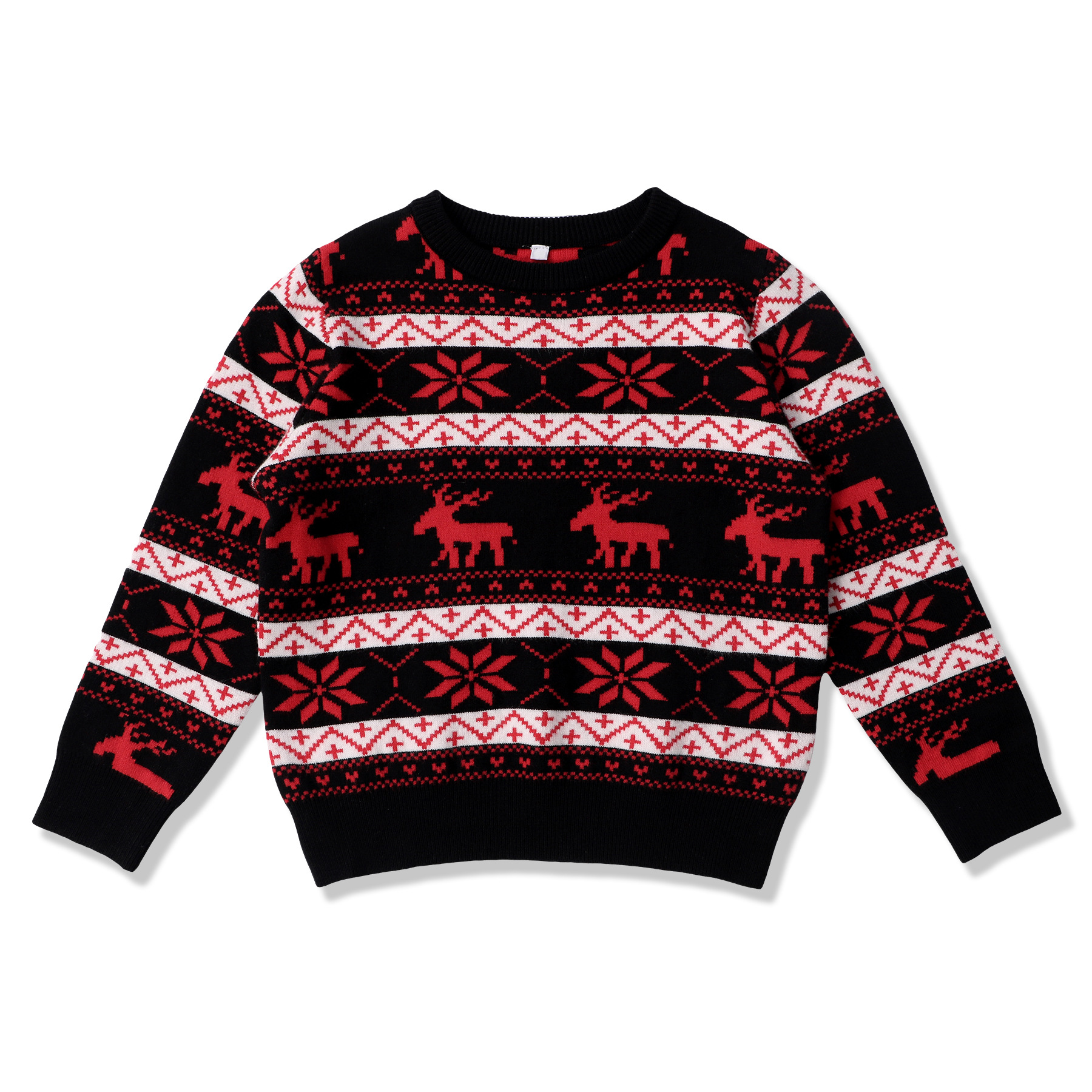 Women's Christmas Round Neck Loose Long Sleeves Sweater photo 5
