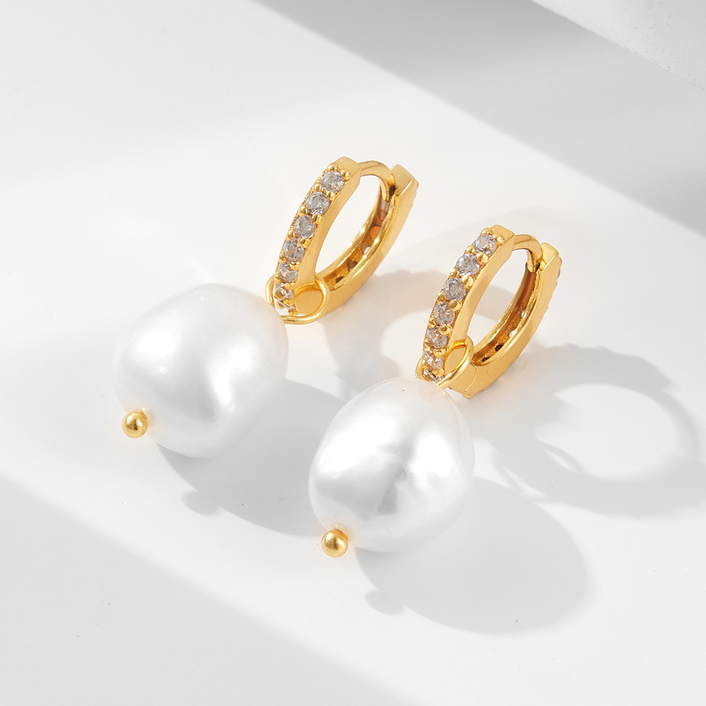 S925 Sterling Silver Water Pearl Earrings Women photo 3