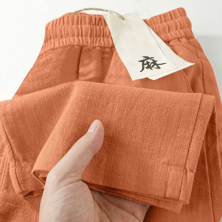 Cropped Ice-silk Breathable Elastic-waist Pants With Pockets photo 8