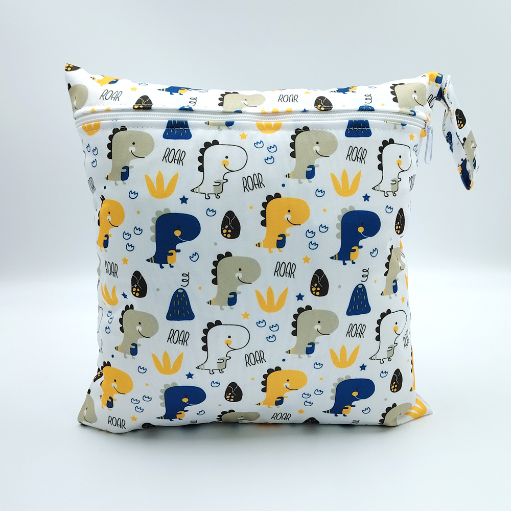 Cartoon-printed Single-zipper Diaper Bag For Babies Storage Pouch photo 2