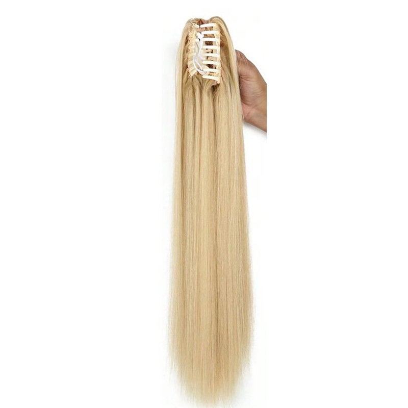 Womens Long Straight Ponytail Wig With Clip-In Medium-Length Straight Ponytail photo 2