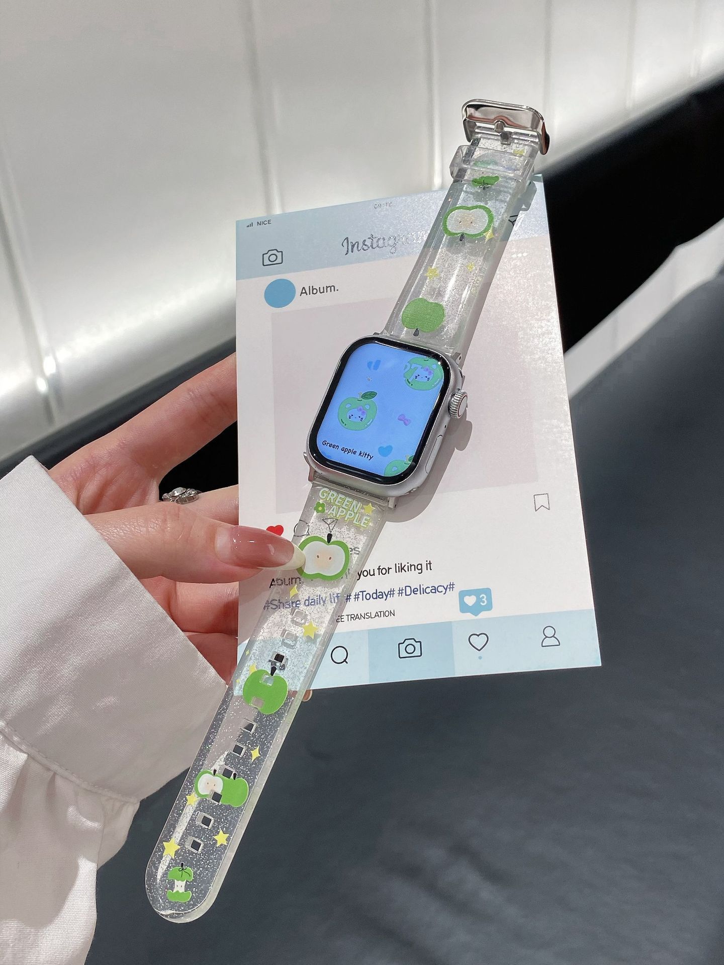 Cartoon Green TPU Watch Strap Suitable For photo 8