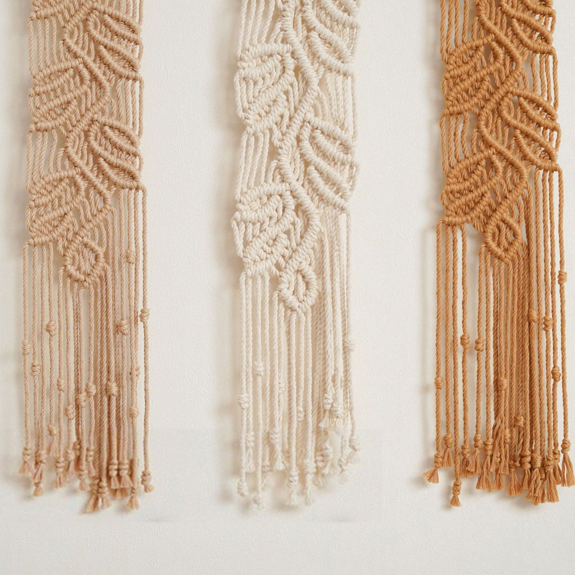 Hand-woven Cotton Rope Leaf Tapestry Bohemian Style photo 2