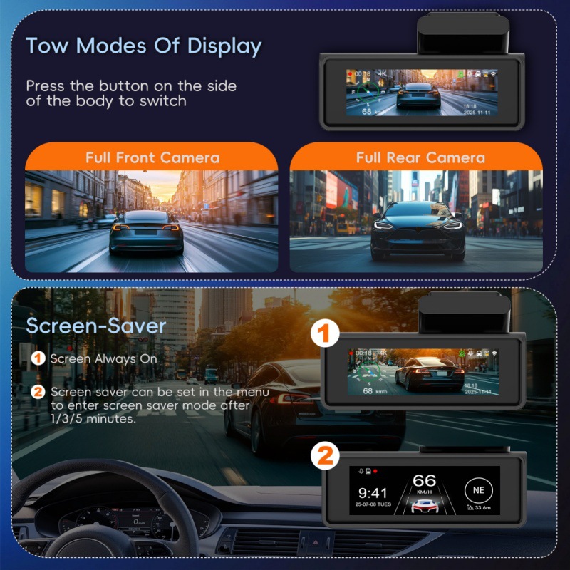 Dual-camera HD Night Vision Dash Cam photo 6