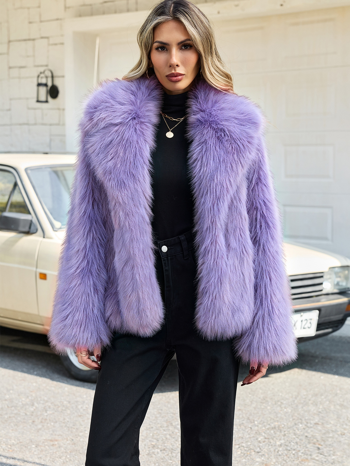 Thick Faux Fur Plush Eco-friendly Fur Coat For Europe And America photo 2