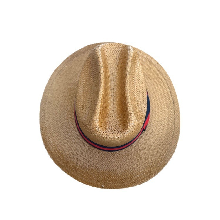 Solid-color Denim-style Straw Hat With Embellishments photo 2