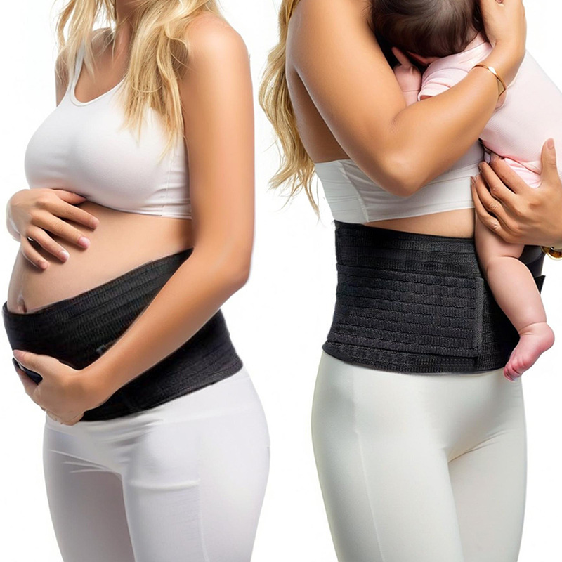 High-elastic Breathable Multi-purpose Postpartum Belly Band With Three Ear Loops photo 5