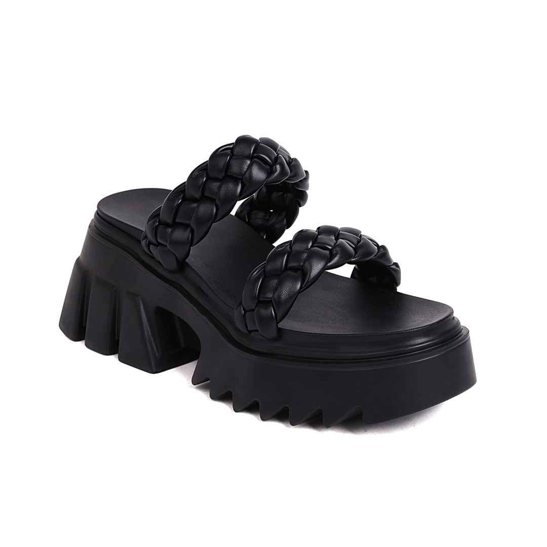 Women's Versatile Woven Platform Large-size Sandals photo 3