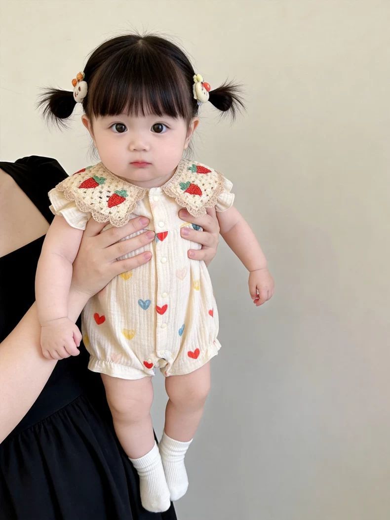 Summer Cotton Breathable Baby Onesie photo 6