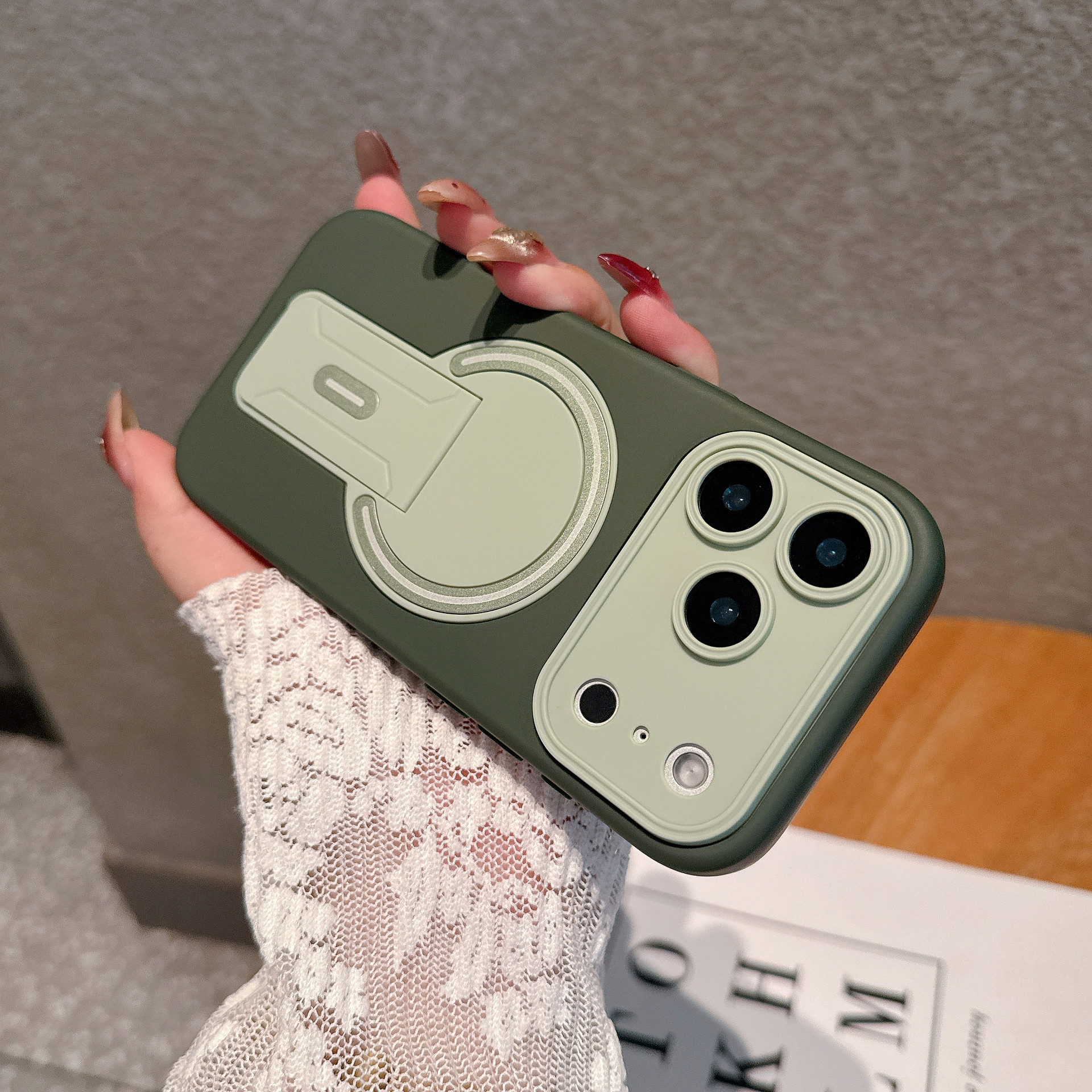 Skin-feel Magnetic Folding Stand For Phone Cases photo 3