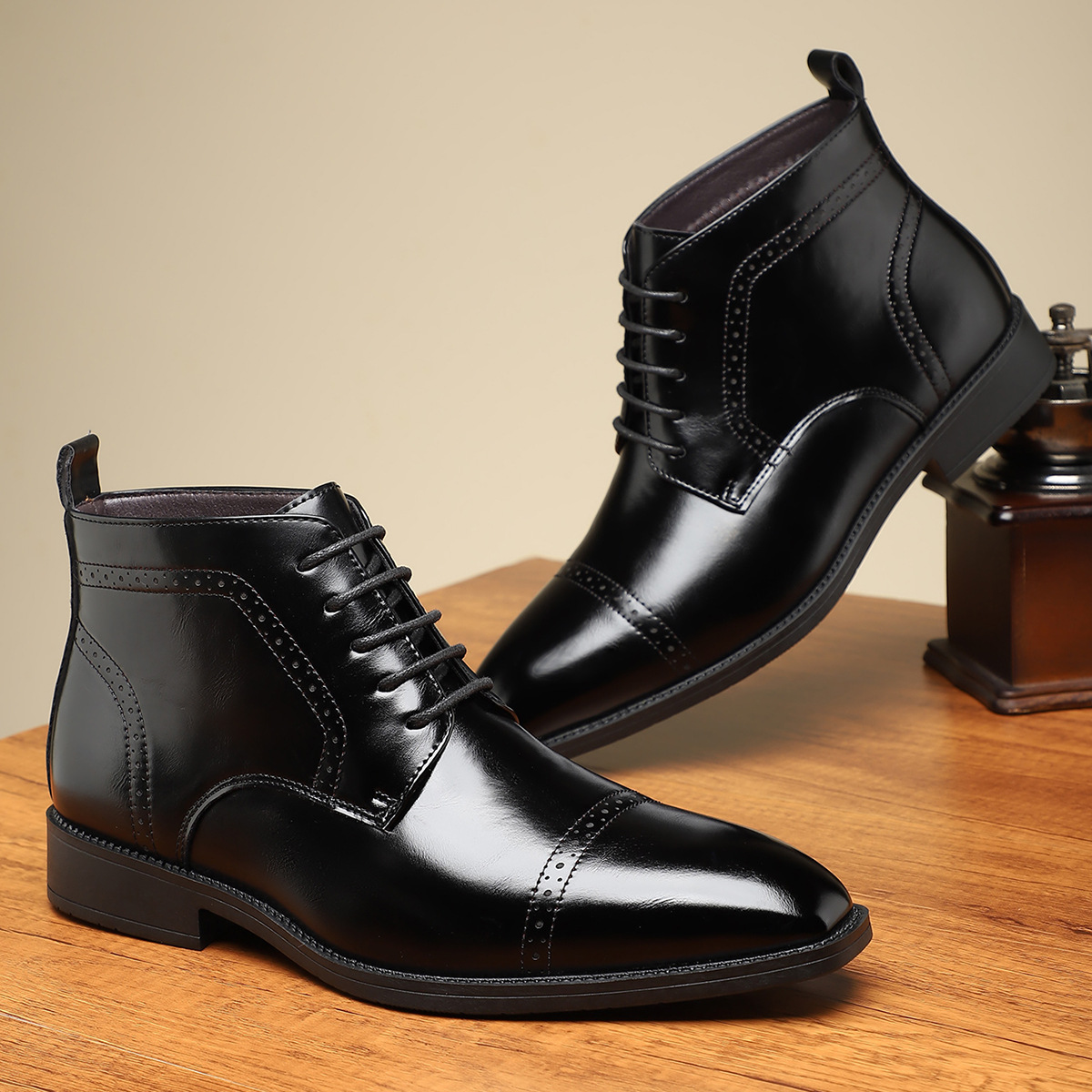 Men's Business Formal Leather Shoes Made From Full-grain Cowhide photo 4