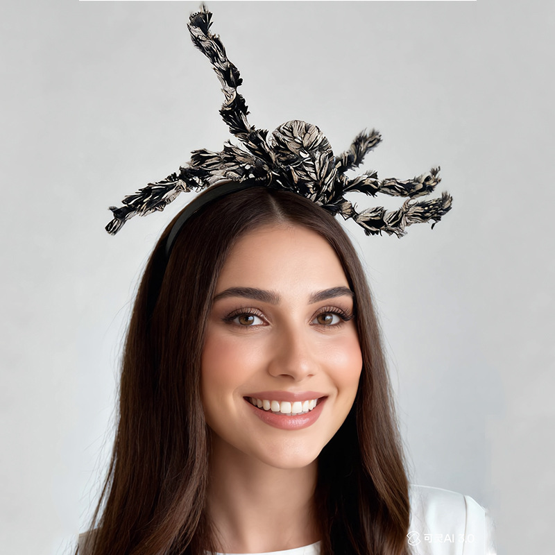 Decorative Fleece Stage Halloween Spider Headband photo 1