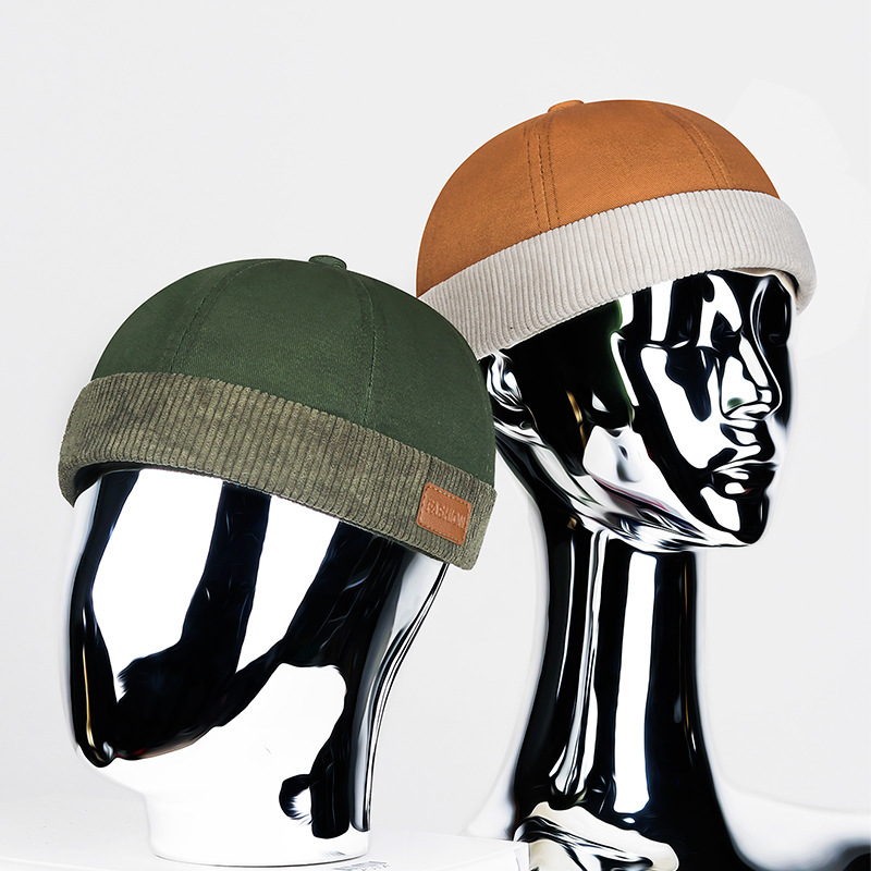 Color-block Patchwork Corduroy Casual Cap photo 1