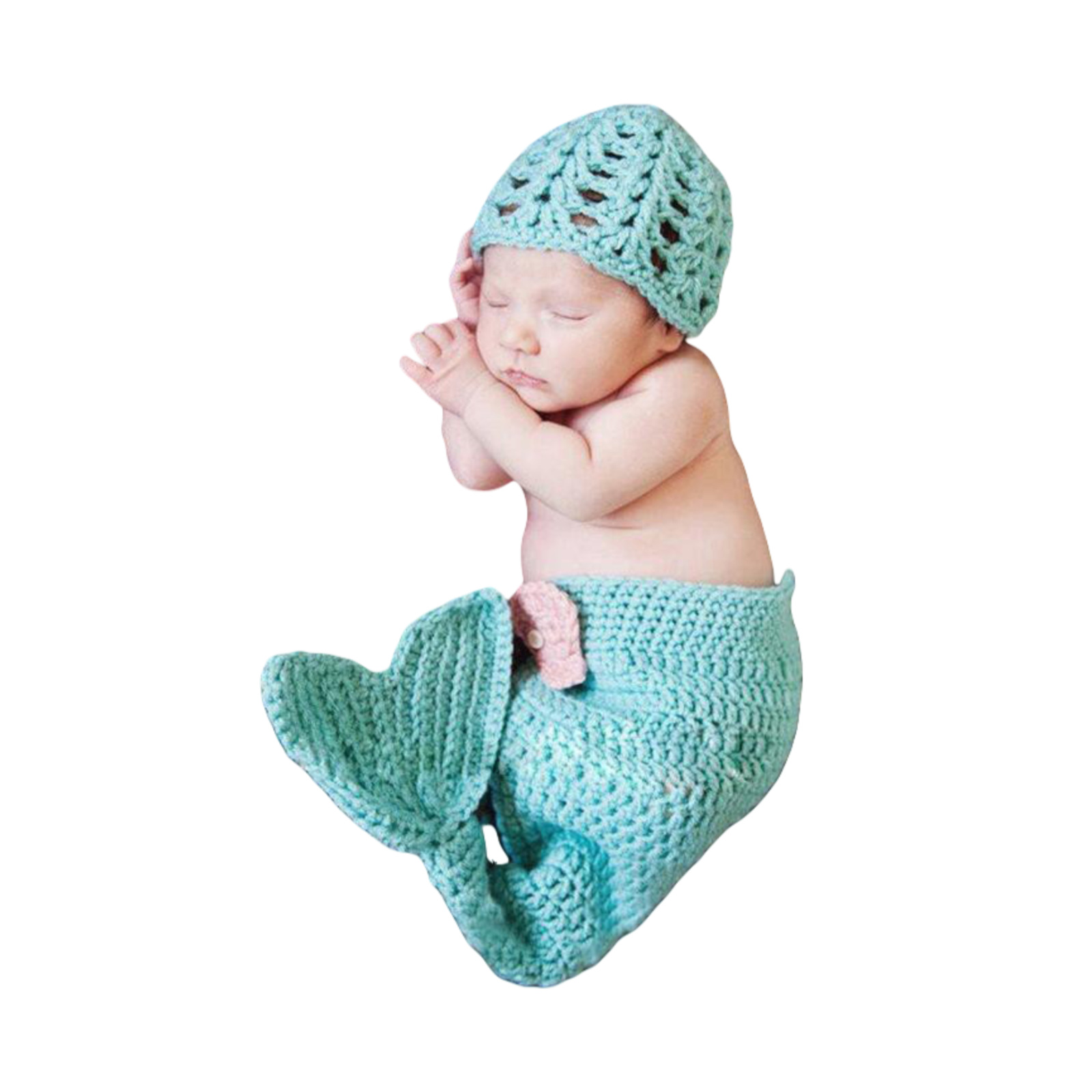 Cute Baby Photography Mermaid Costume Prop Set photo 2