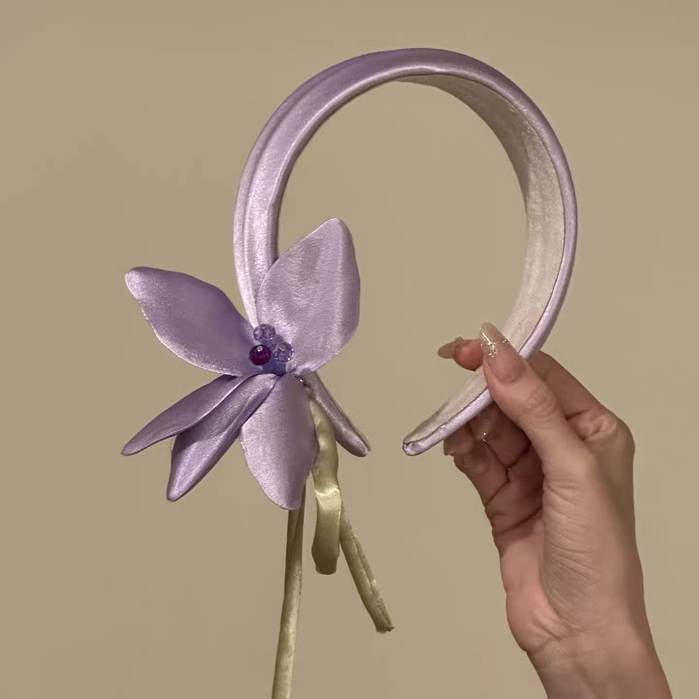 Blue Lily Flower Hairband Headpiece photo 7