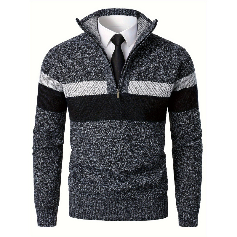 Men's Fleece-lined Mock-neck Sweater photo 4