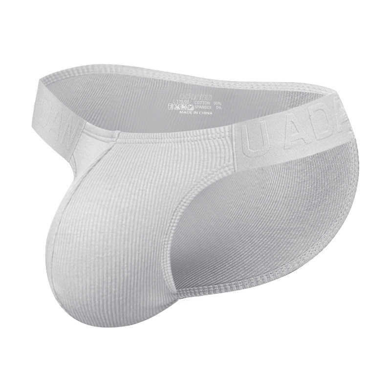 Low-rise High-cut Bulge-enhancing Solid-color Sports Briefs photo 3