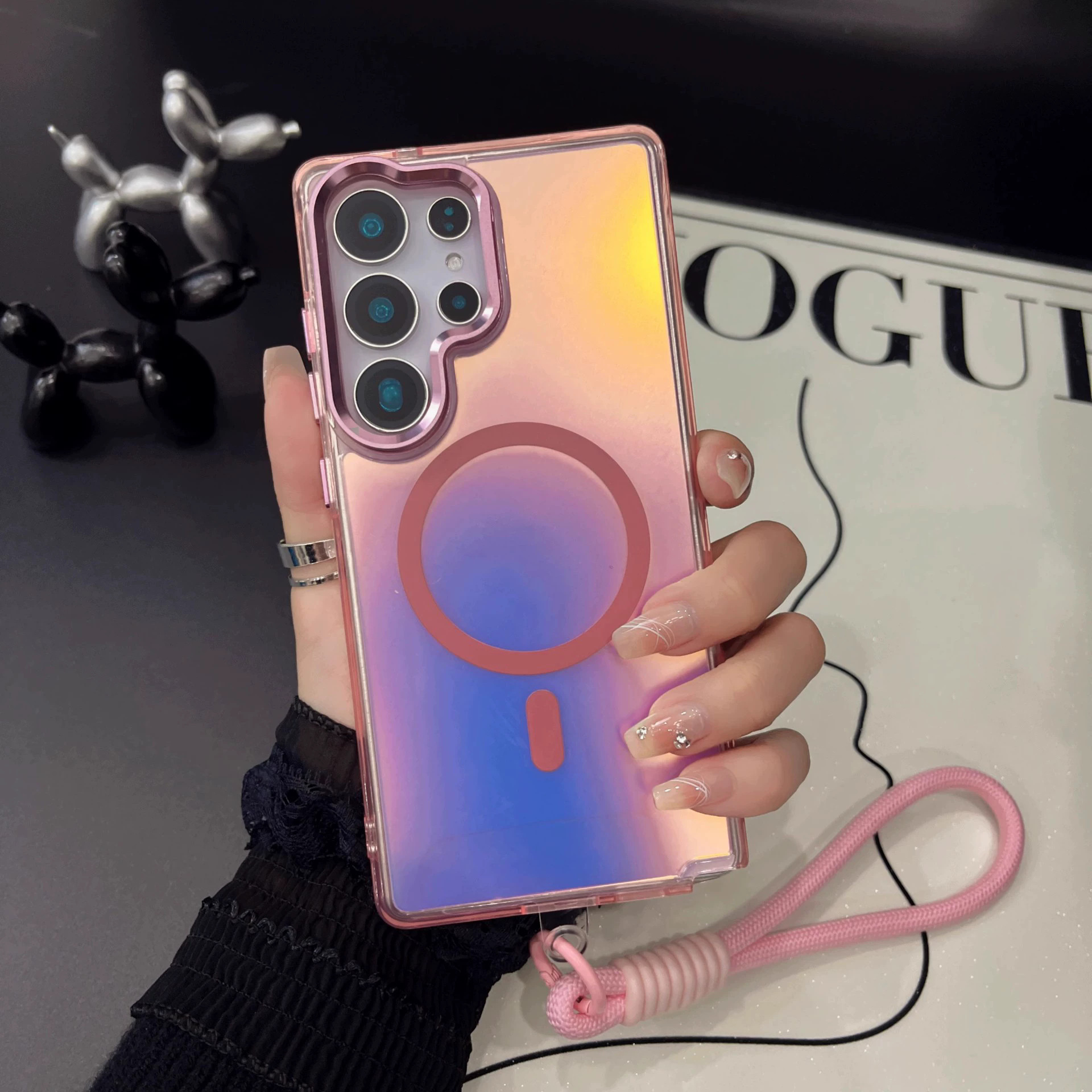 Matte Gradient Metal Lens-Frame Phone Case photo 8