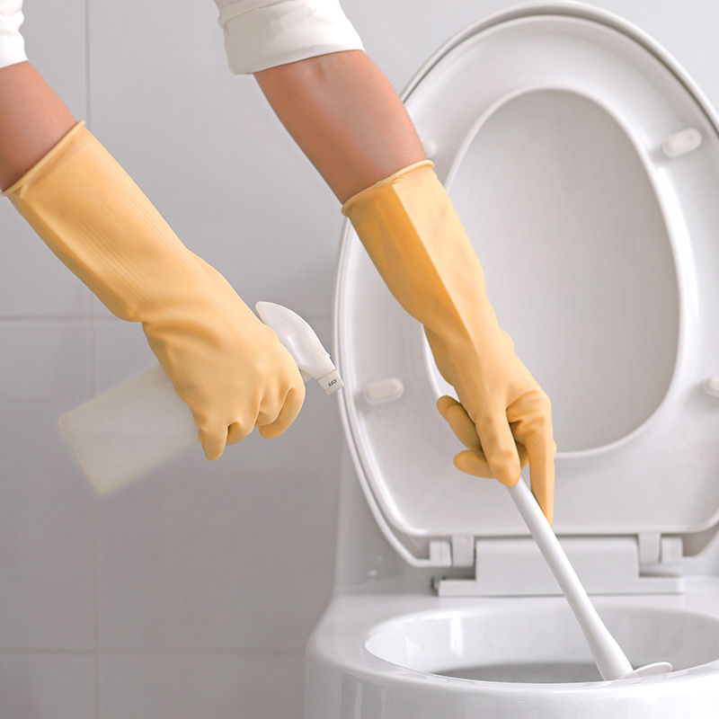 Thickened Rubber Band Dishwashing Gloves Household photo 1
