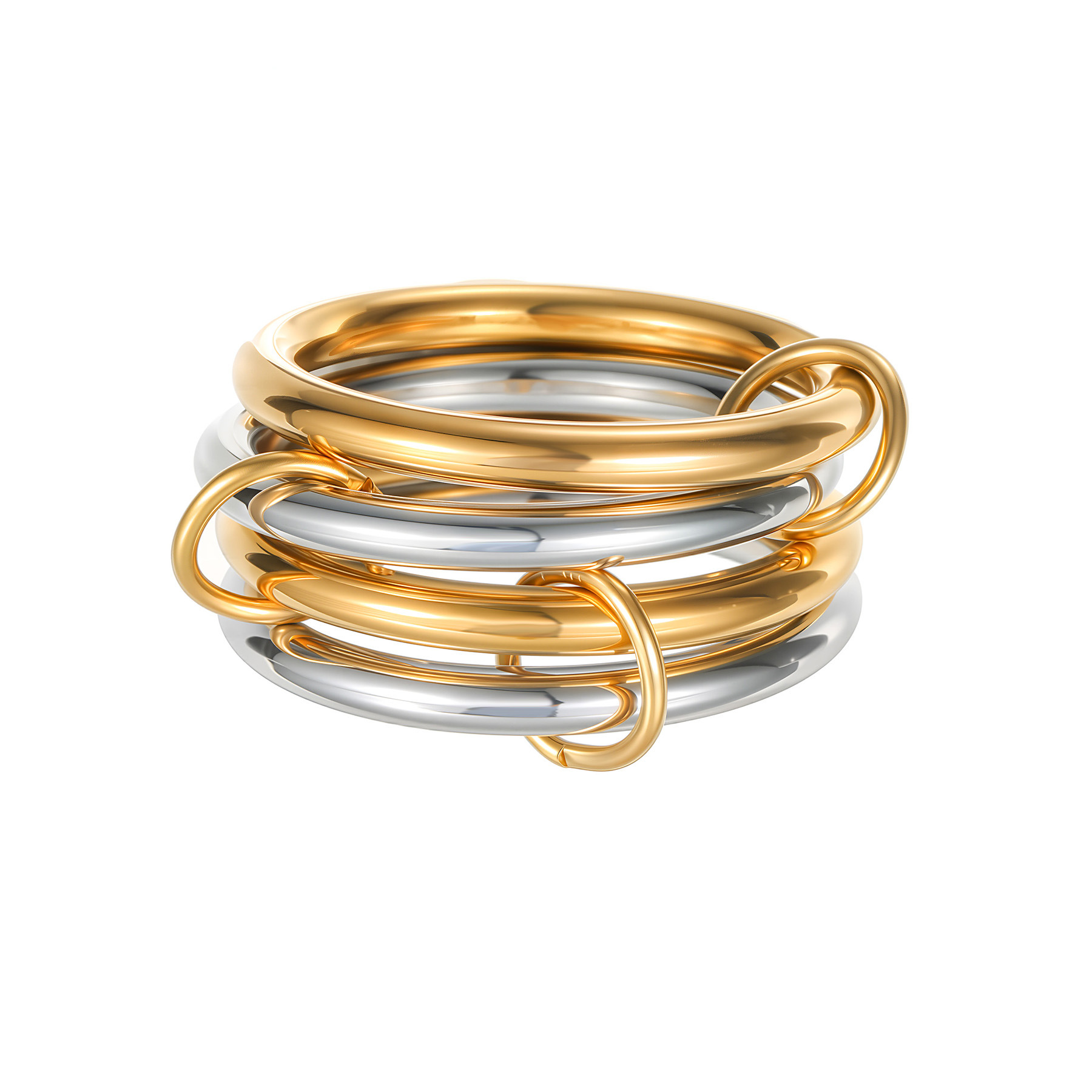 Four-layer Stacked Multi-ring Ring For Women photo 6