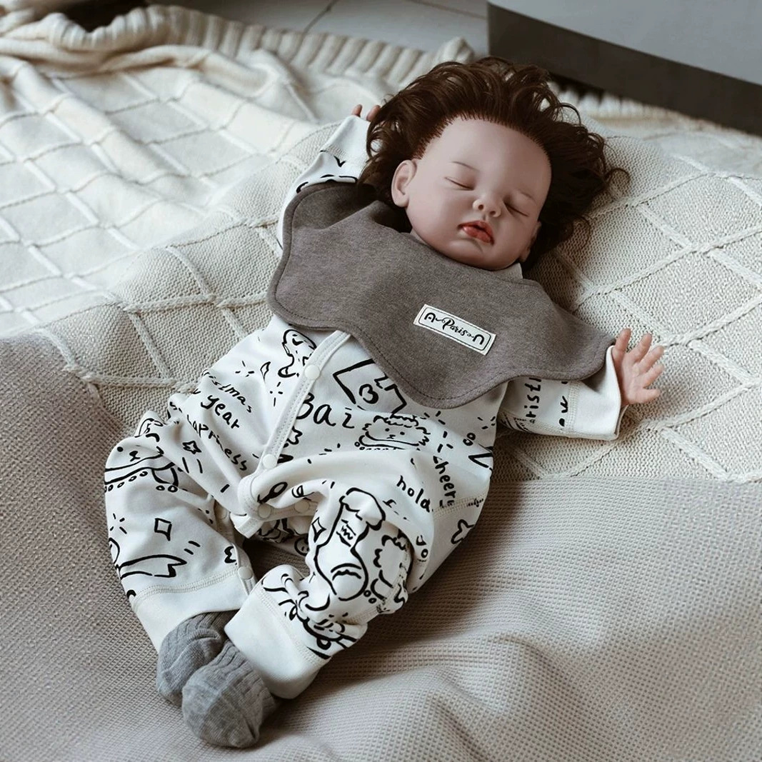 Spring And Autumn Pure Cotton Baby Onesie photo 4