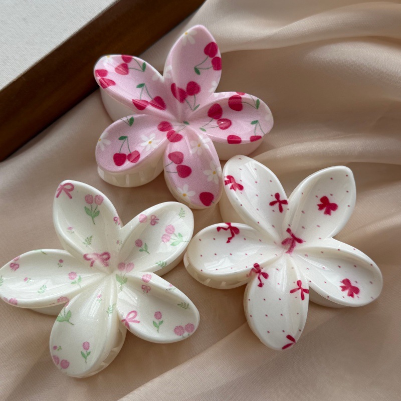 Womens Floral-print Hair Clip Headdress photo 8