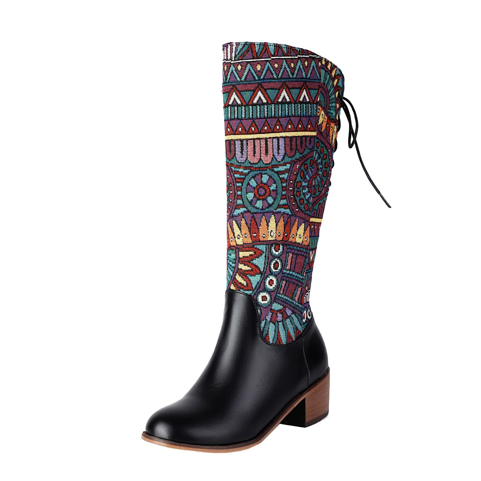 High-jacquard Ethnic-style Ribbon, YunnanMyanmar-inspired Boots photo 2