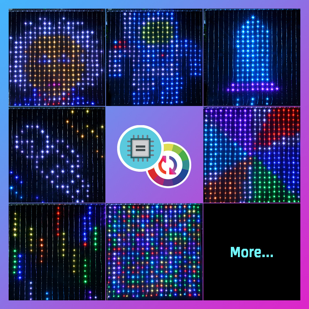 Curtain Light String LED Colorful Changing Light Strip Energy-saving And Environmentally Friendly photo 2