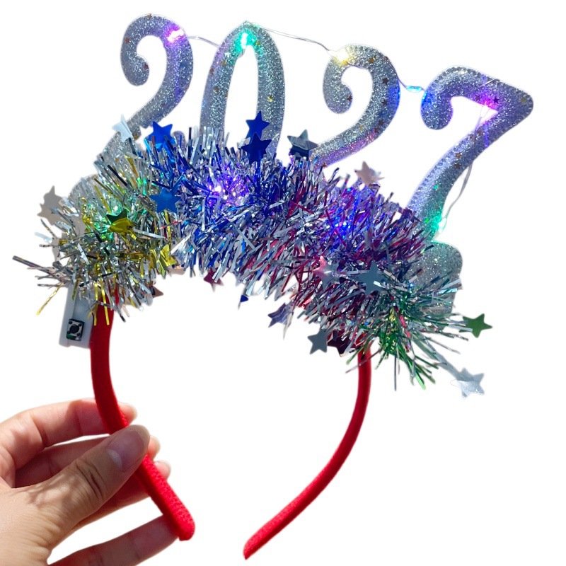 Christmas Glowing Headband With Colorful Strips For The New Years Eve Party photo 3