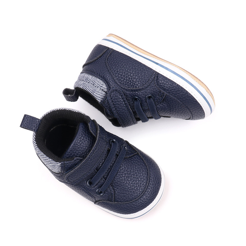 Fashionable Solid-color PU Leather First-walker Shoes For Babies photo 6