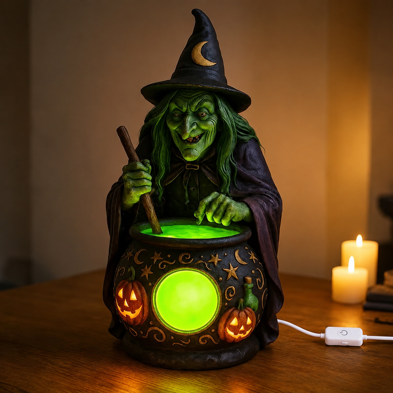 Halloween Decoration Resin Figurine Night Light photo 3