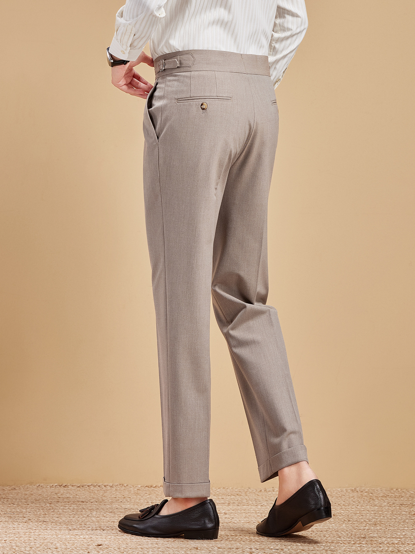 High-waisted Suit Wrinkle-free Casual Trousers Straight-leg Pants photo 4