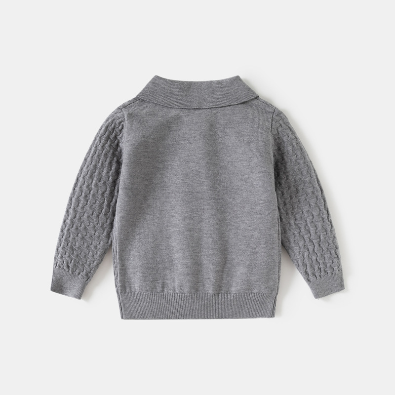 Boys Fashionable Casual Half-Zip Sweater photo 5