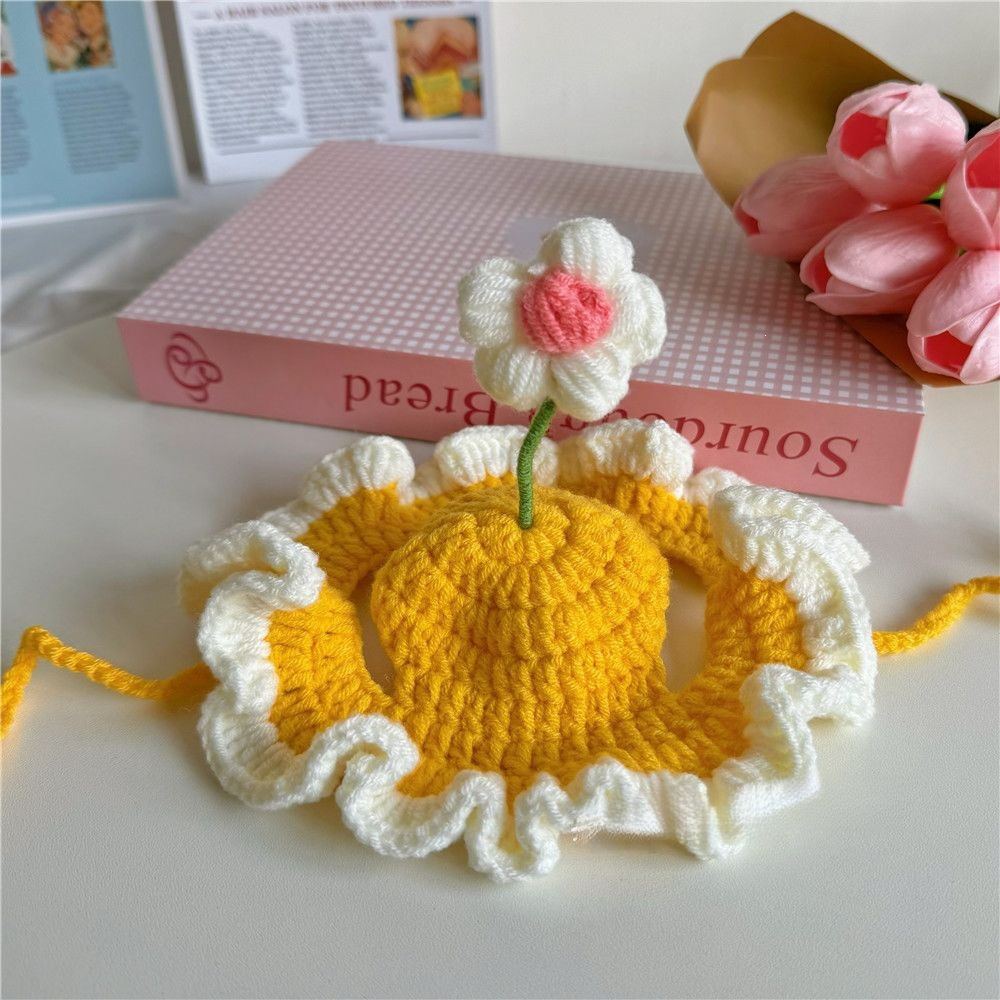 Pet Hat Dog And Pet Headwear Cute 3D Knitted Wool Bonnet Finished Cat Item photo 1